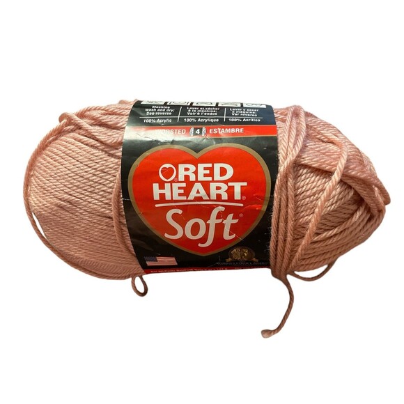 Red Heart Soft Yarn Rose Blush Acrylic Worsted - Picture 1 of 3